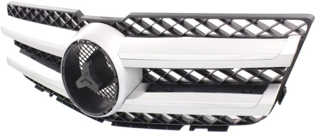 Black Shell & Insert Grille Assembly with Chrome Molding and Aluminum Trim W15692