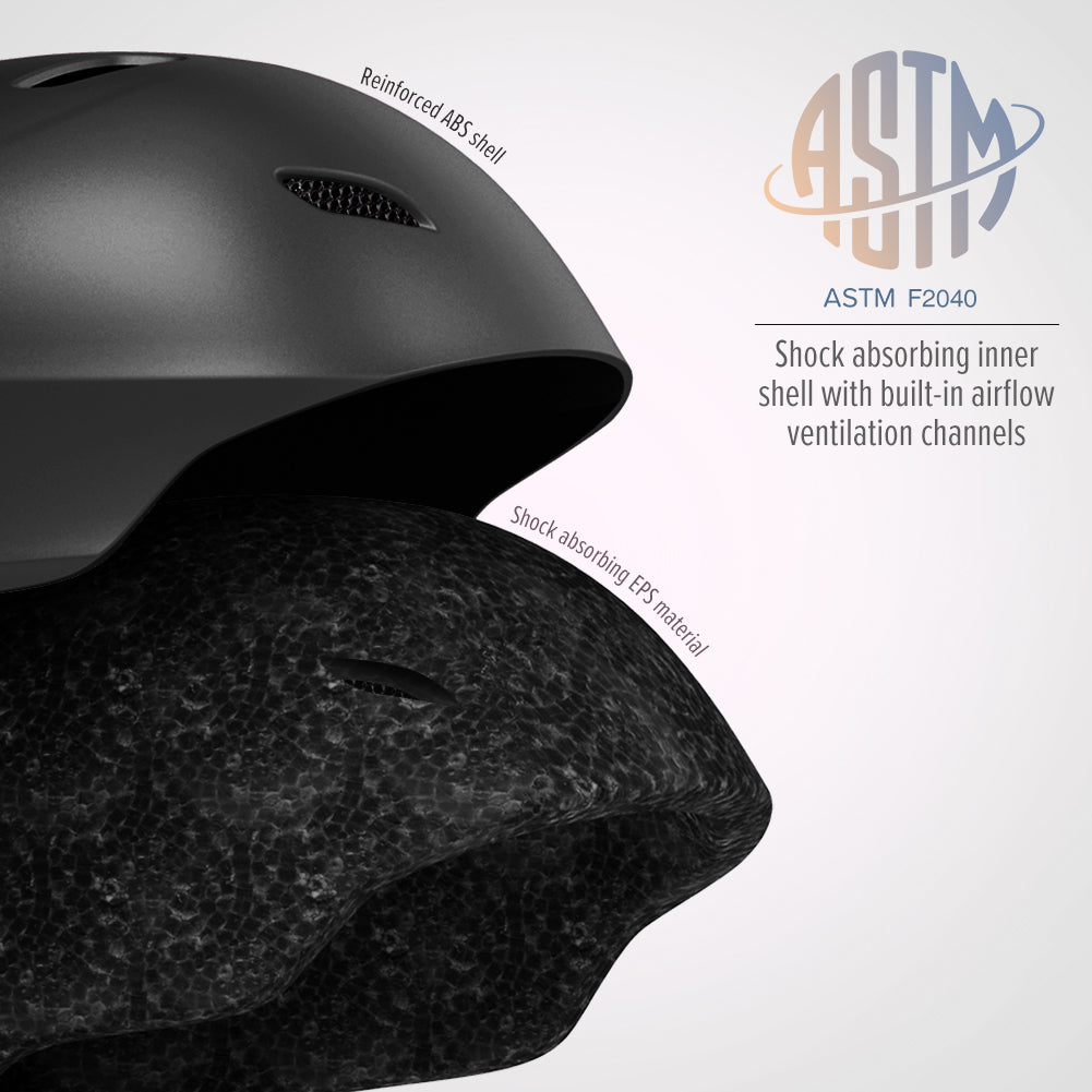 Black Adjustable Ski Helmet J393