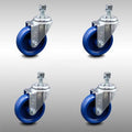 4 inch Solid Polyurethane Wheel Swivel Caster Set I60883