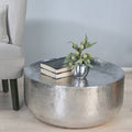 Moroccan Hammered Coffee Table, Silver O6923