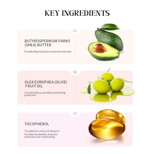4 PCS Shea Butter & Olive Oil Lip Butter Balm M224634