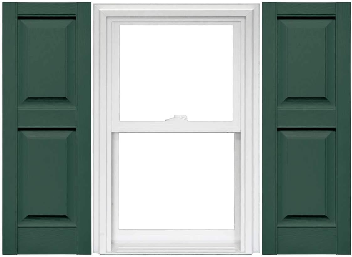 Raised Panel Vinyl Shutters 1 Pair 14.75 x 59 Classic Blue T7503