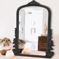 Black Antique Arched Wooden Frame Mirror Z9085