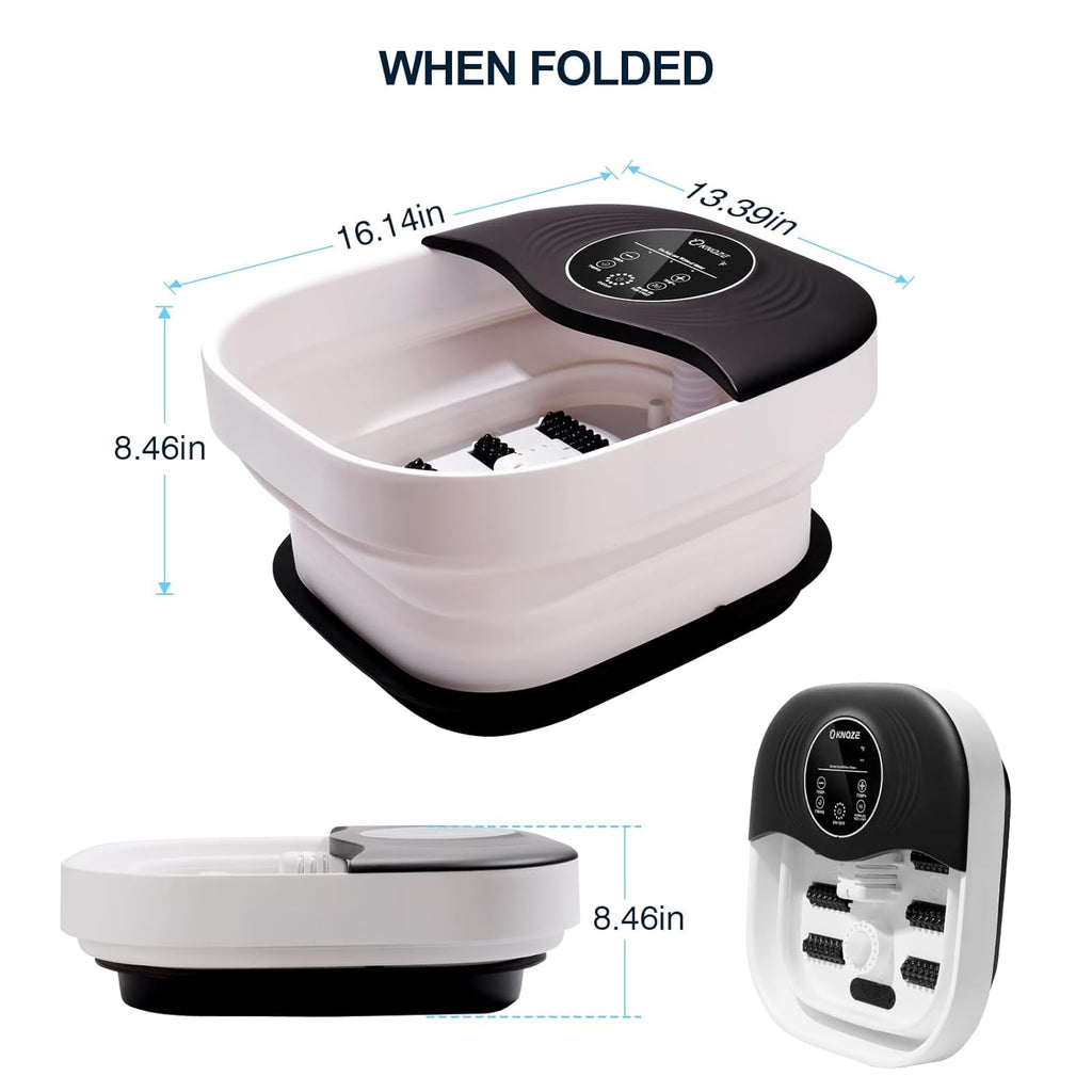 Collapsible Foot Bath with Heat, Bubbles, Massage Rollers, Temperature Control V864