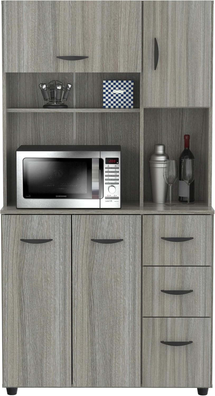 Smoke Oak Microwave Storage Cabinet D624589