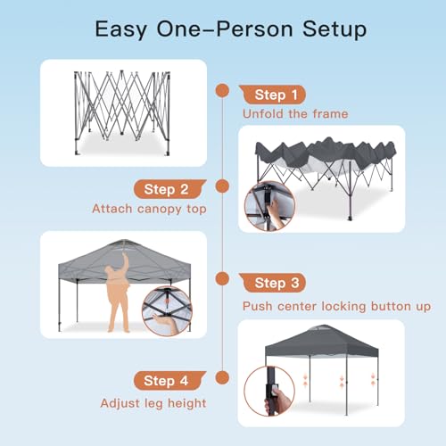10x10ft Pop Up Canopy Tent with Wheel Cover Bag, White T93076