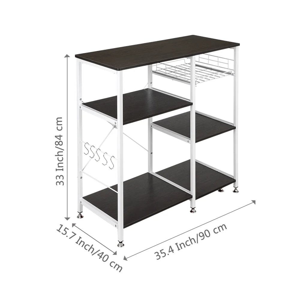 Dark Brown 3-Tier Kitchen Baker's Rack X198