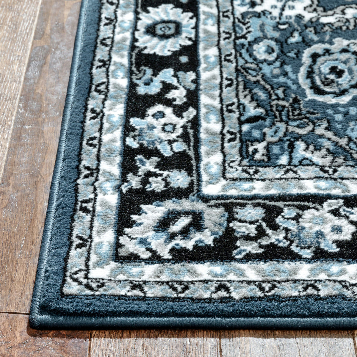 Persian Blue Traditional Medallion Area Rug M13284