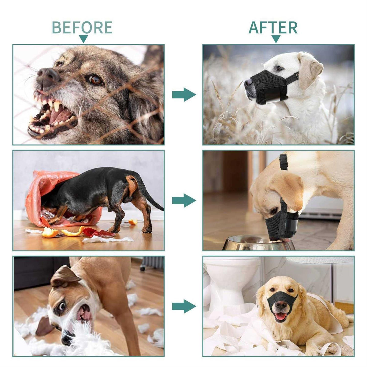 Soft Nylon Adjustable Dog Muzzle U7309