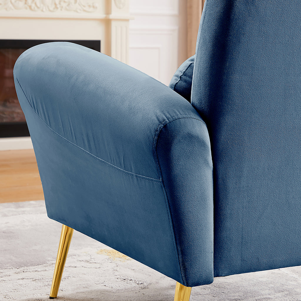 Blue Upholstered Armless Chair U448117