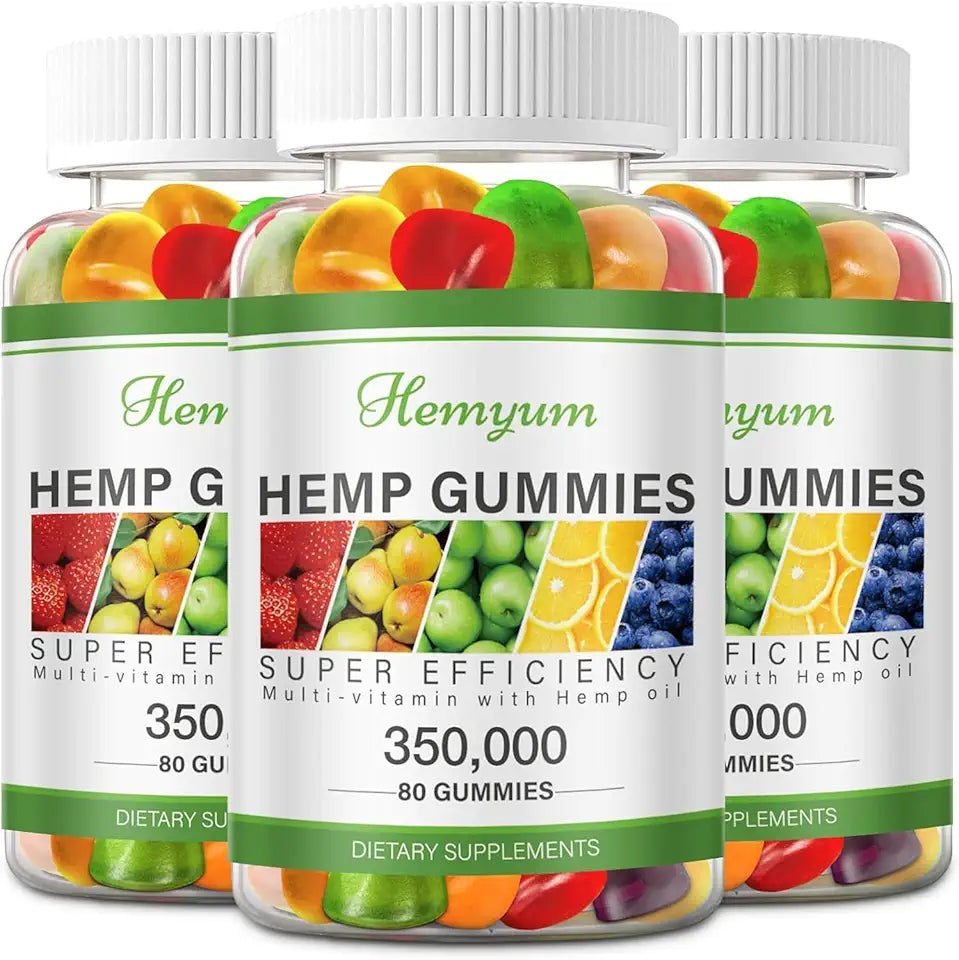 Hemp Gummies 3 Packs Organic Vegan Non-GMO J566