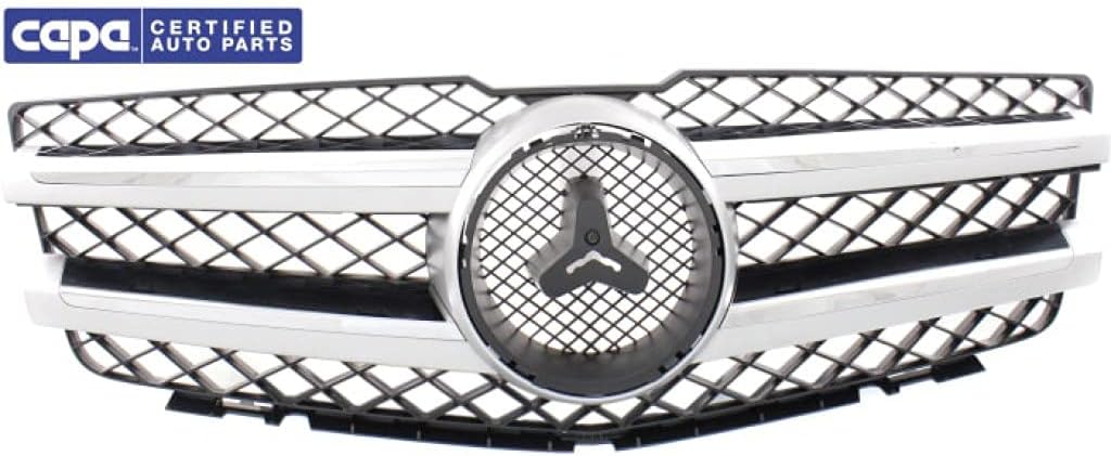 Black Shell & Insert Grille Assembly with Chrome Molding and Aluminum Trim W15692