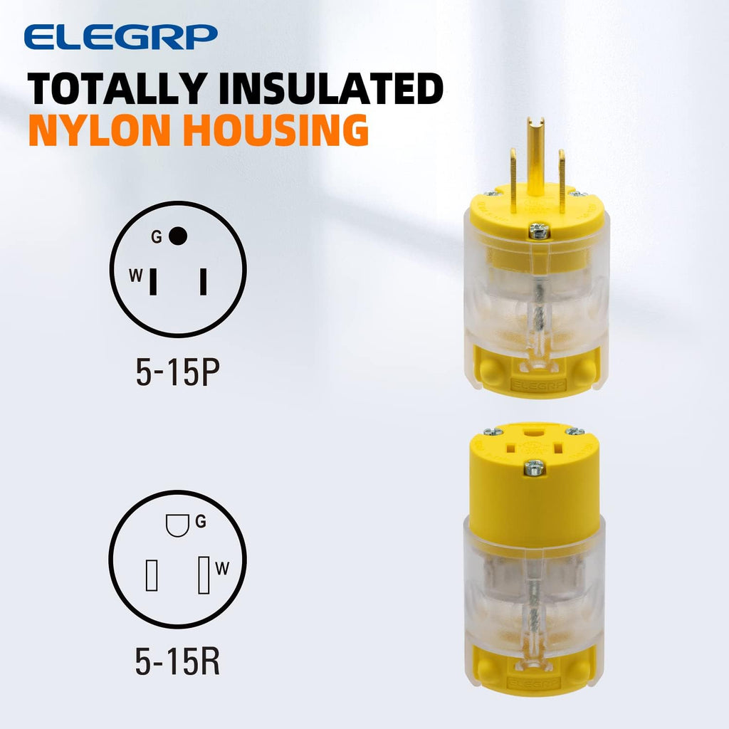 Yellow 5 Set Electrical Plug and Connector Set S763