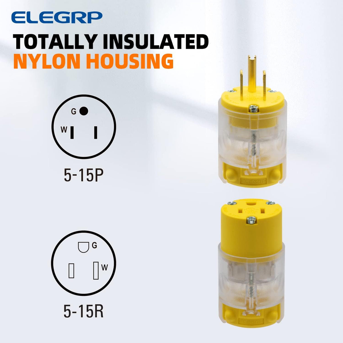 Yellow 5 Set Electrical Plug and Connector Set S763