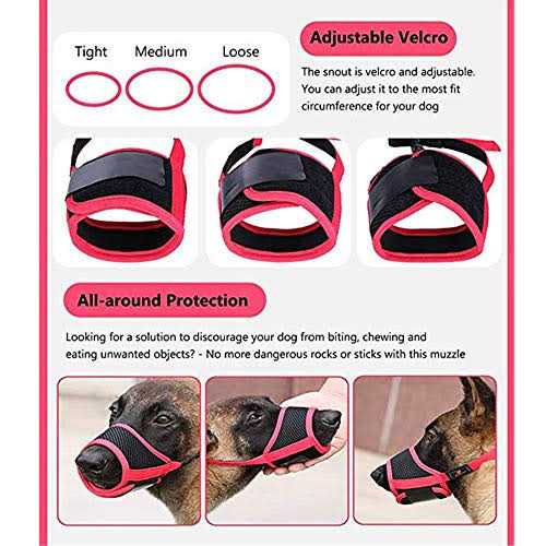 Soft Nylon Adjustable Dog Muzzle U7309