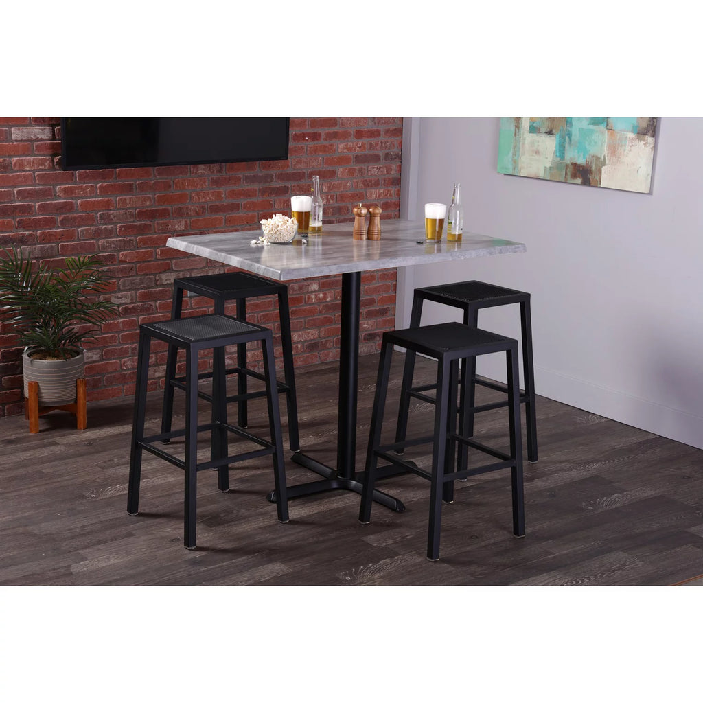 36 in. Tall Round Table with 30 in. Dia. White Ash Top Z87435