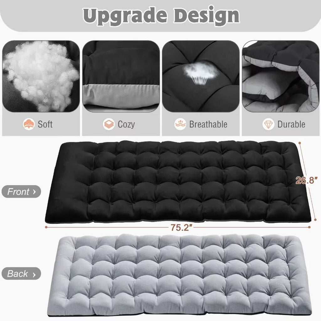 Adjustable Folding Patio Chaise Lounge Chair with Mattress C231