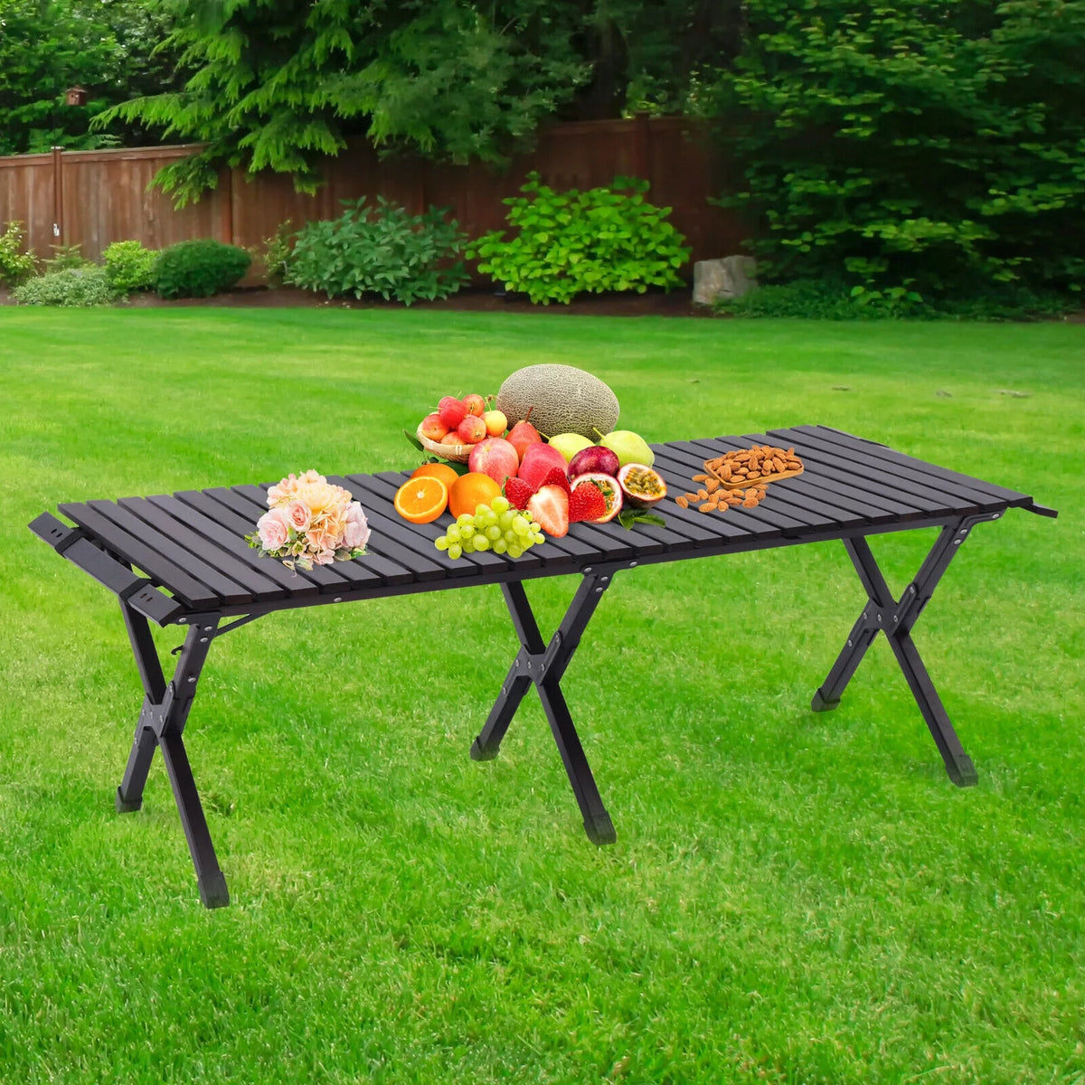 Portable Wood Folding Picnic Table Q929531