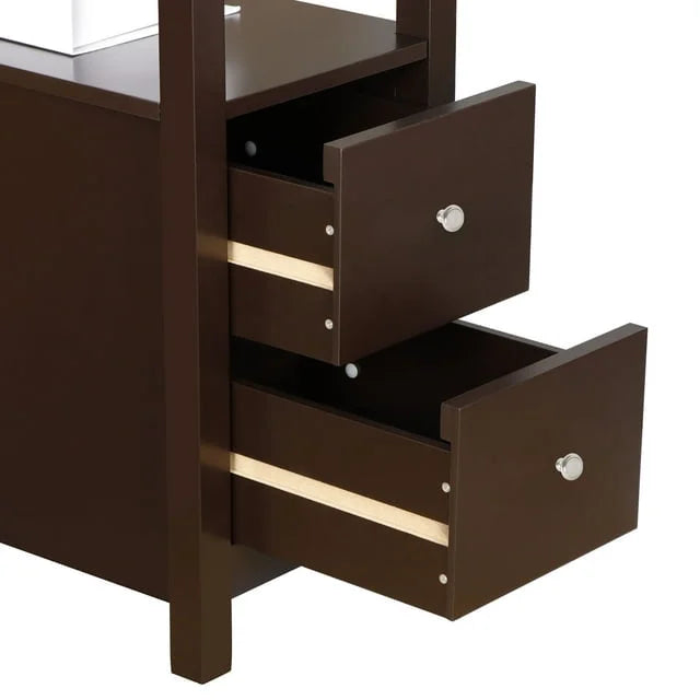 Chairside End Table with 2 Drawer and Shelf T478590