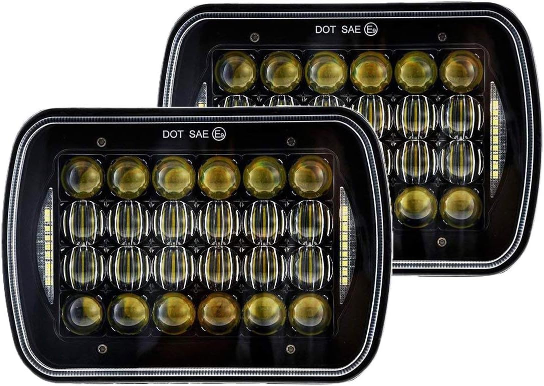 Black 5x7 inch LED Headlights Pack of 2 S9523