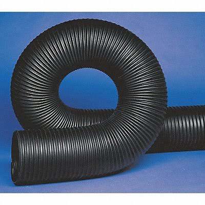 Industrial Ducting Hose, 8 in Dia., 25 ft, Black, 13 PSI Y299291