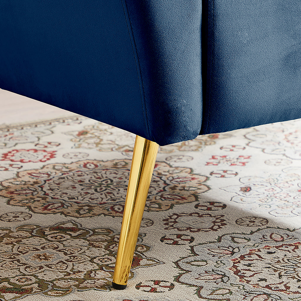 Blue Upholstered Armless Chair U448117