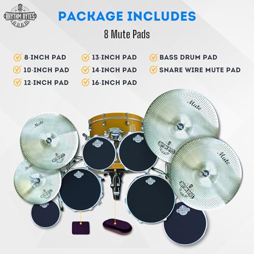 7-Piece Drum Cymbal Set with 14" Hi Hats, 16" & 18" Crash, 20" Ride, 18" China & 10" Splash J7415