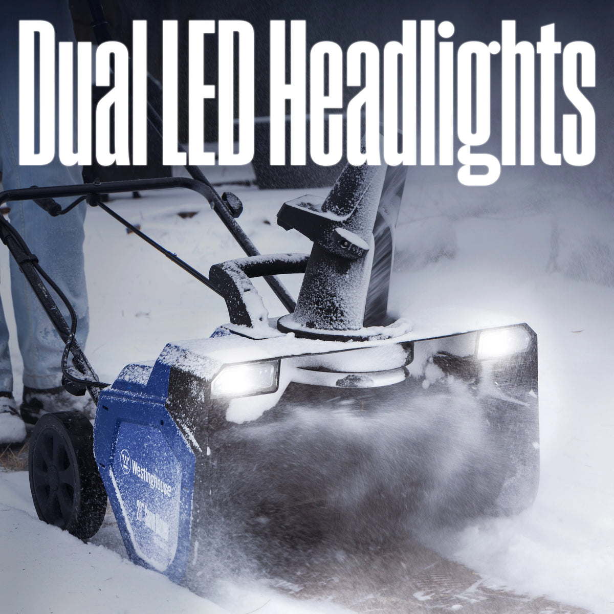 23" 15A Corded Electric Snow Blower with LED Lights Y981467