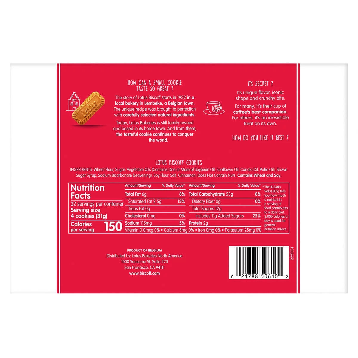 2 Pack Lotus Biscoff Cookies, 8.8 oz, 4 Count U516