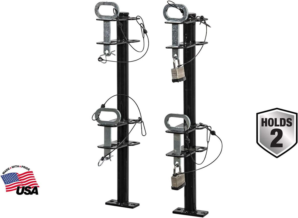 2 Channel Lockable Trimmer Rack, Black S81891