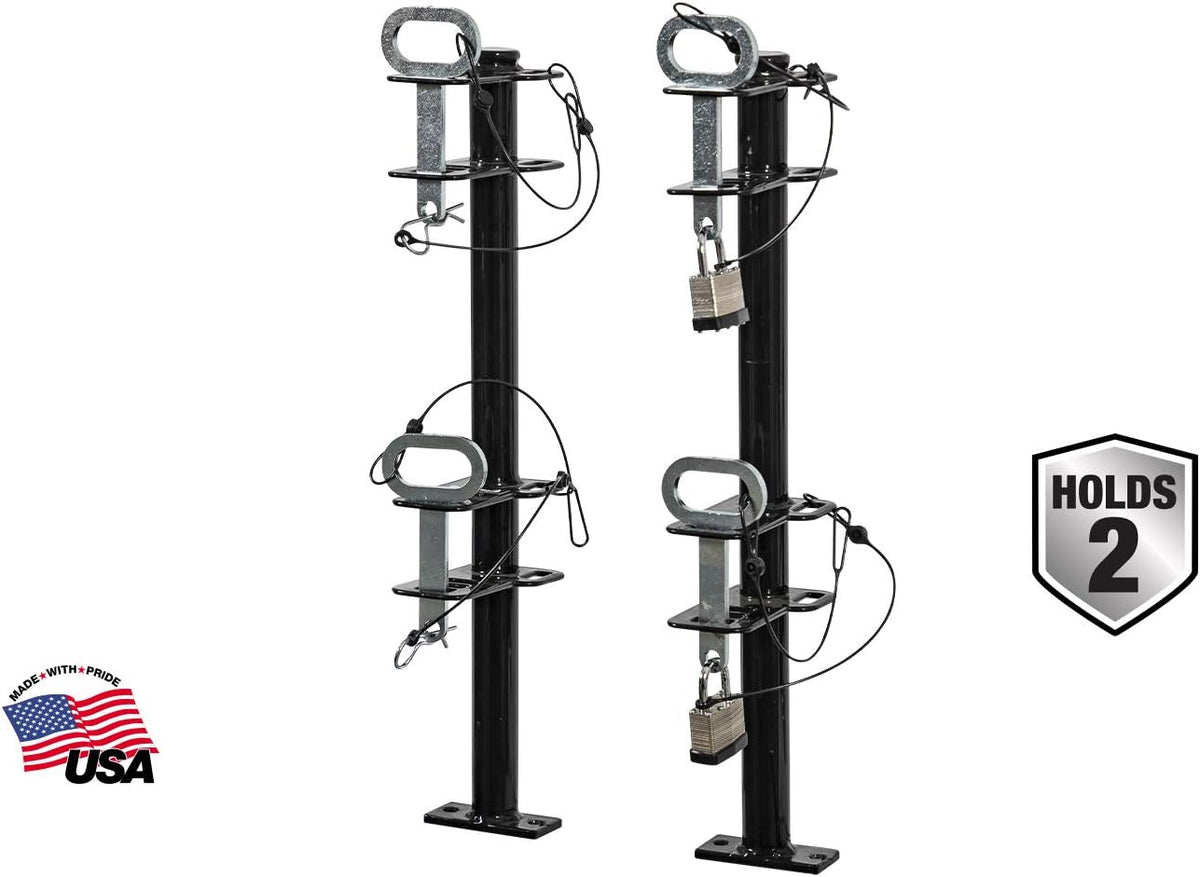 2 Channel Lockable Trimmer Rack, Black S81891