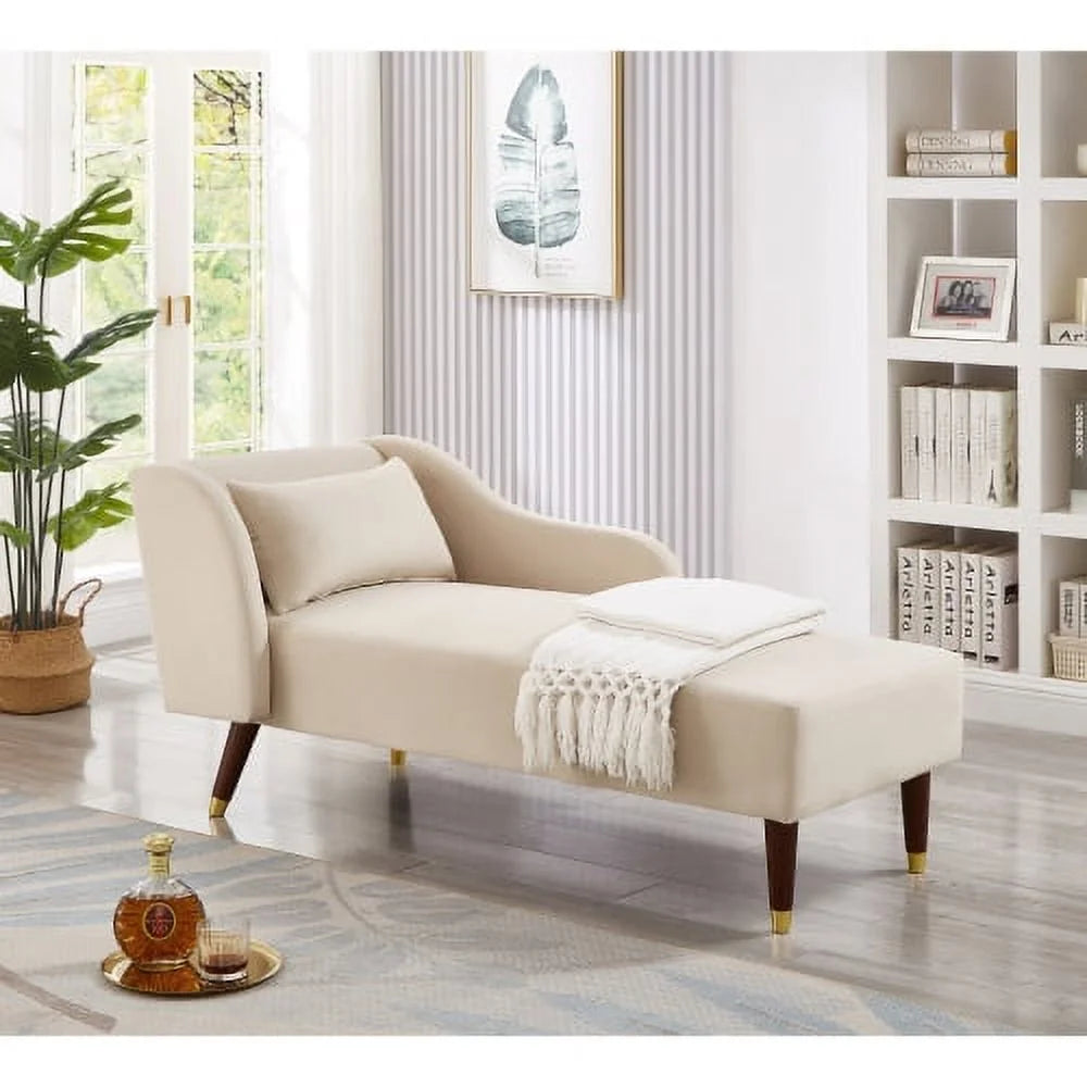 Modern Upholstered Chaise Lounge with Removable Pillow C618978