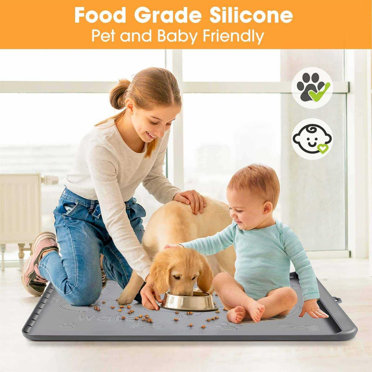 Silicone Dog Food Mat with Pocket C97223