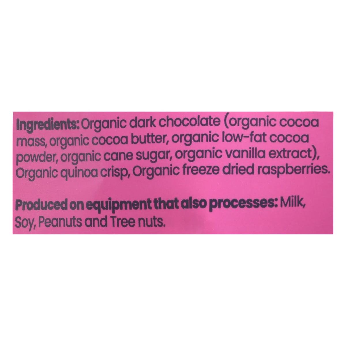 85% Cacao Dark Chocolate Raspberry Quinoa Snaps R46750