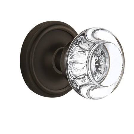 Round Clear Crystal Glass Door Knob Y34248