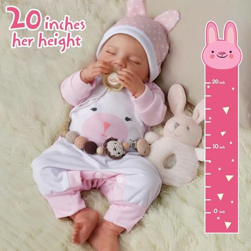 20-Inch Realistic Newborn Vinyl Reborn Baby Doll M57392