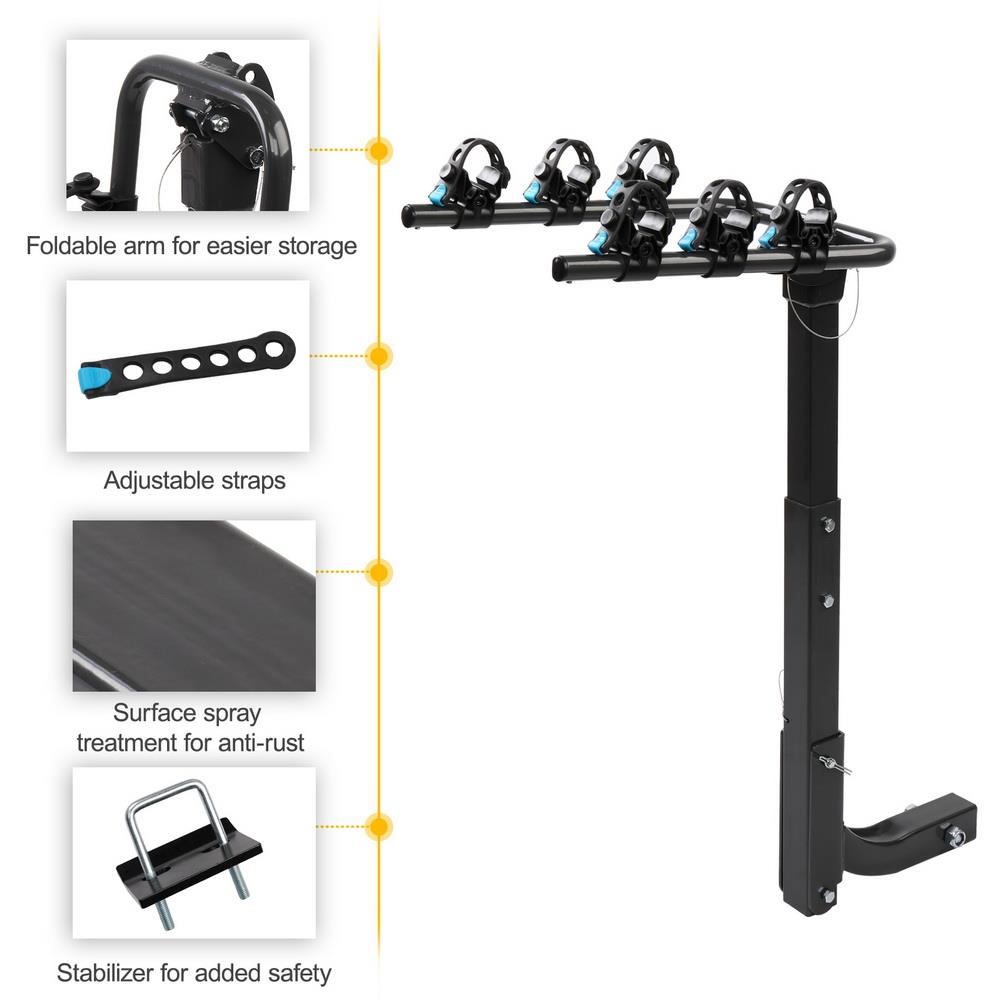 3 Bike Rack with 2 Inch Hitch Receiver I486549