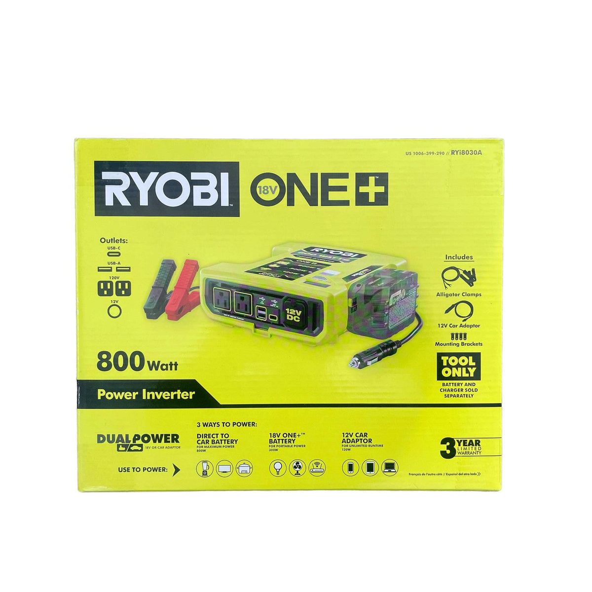 18V 800 Watt 12V Automotive Power Inverter W883