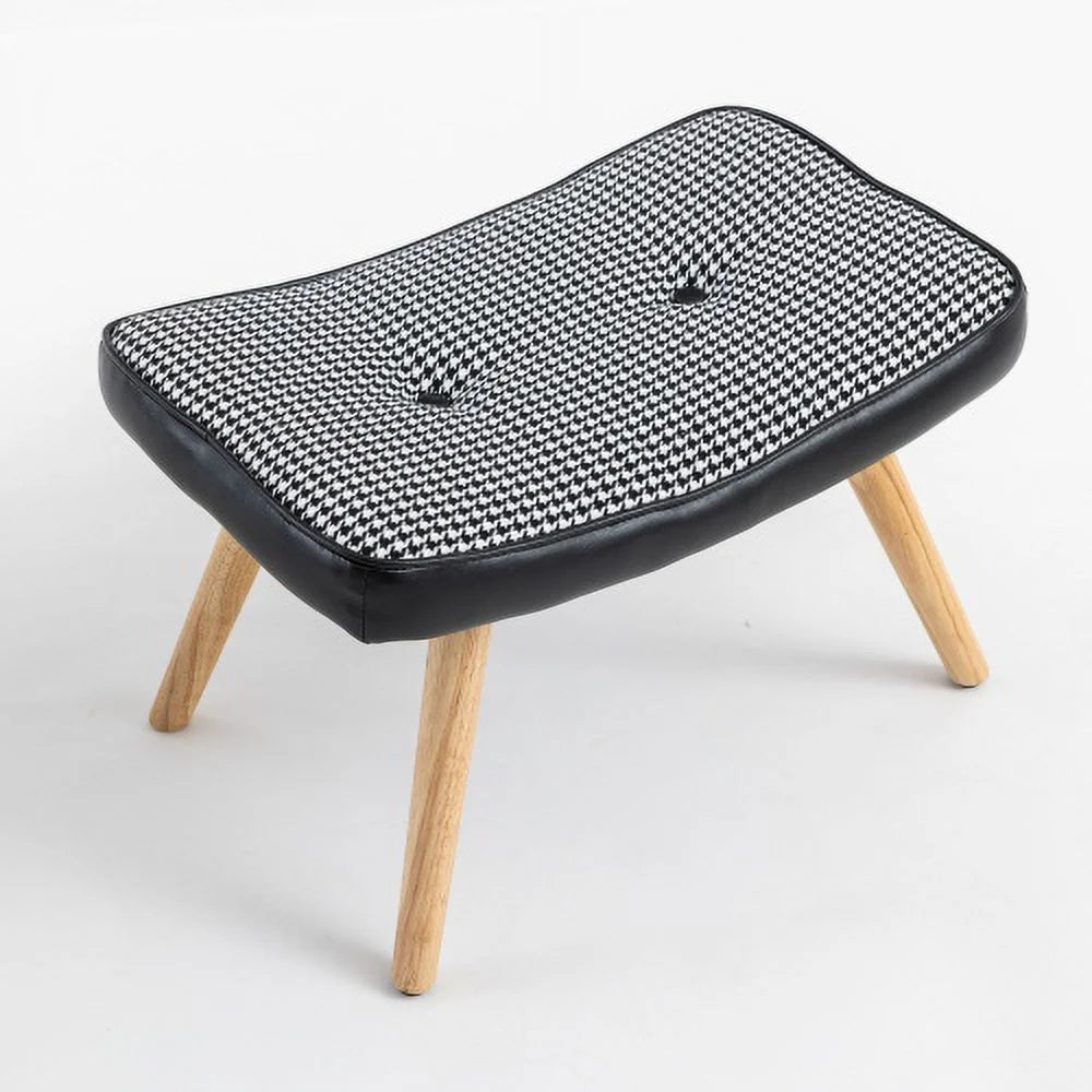 Black Wooden Step Stool with Non-Slip Pad Z724