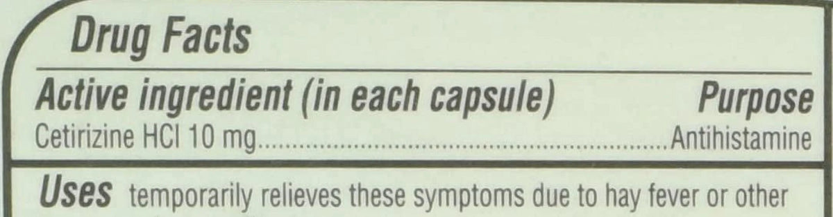 Allergy 10 mg Liquid Gels 40 Liquid Gels N7380