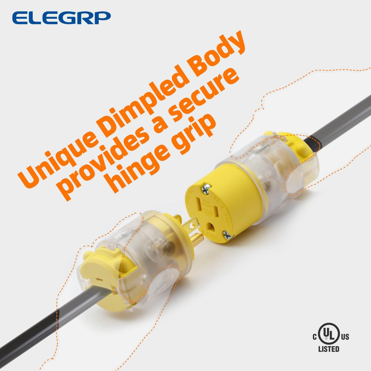 Yellow 5 Set Electrical Plug and Connector Set S763