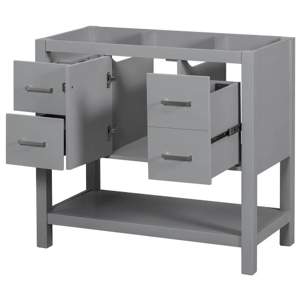 36" Gray Modern Bathroom Vanity with USB W5969
