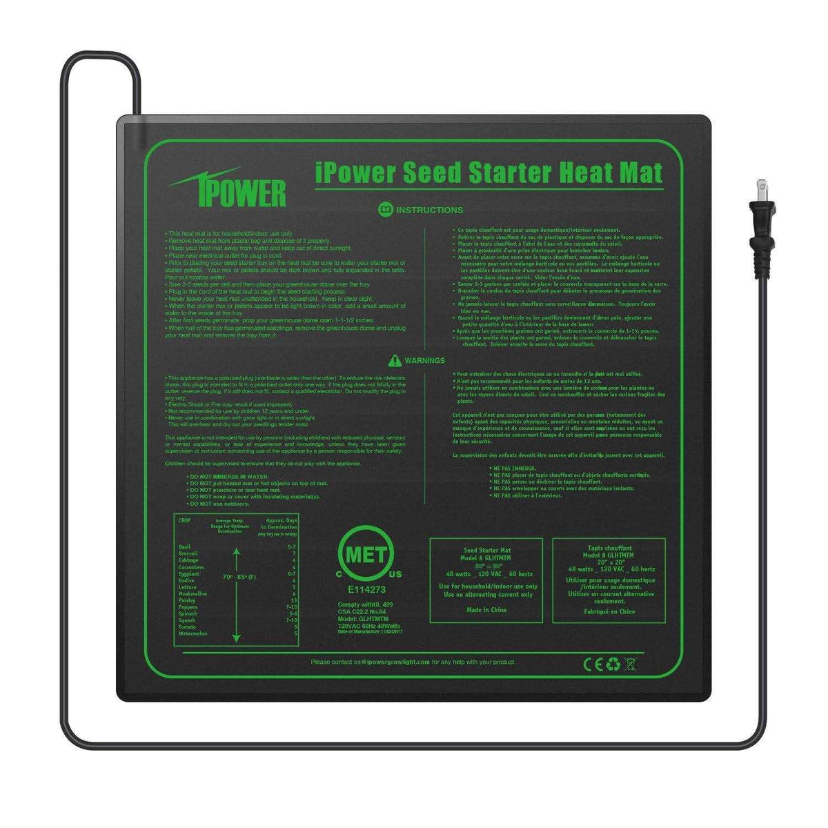 Waterproof Seedling Heat Mat Q225