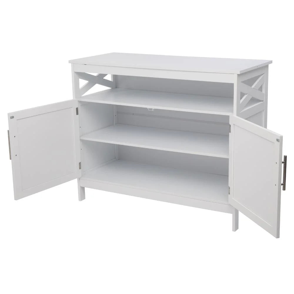White Free Standing Kitchen Storage Sideboard Cabinet H19174