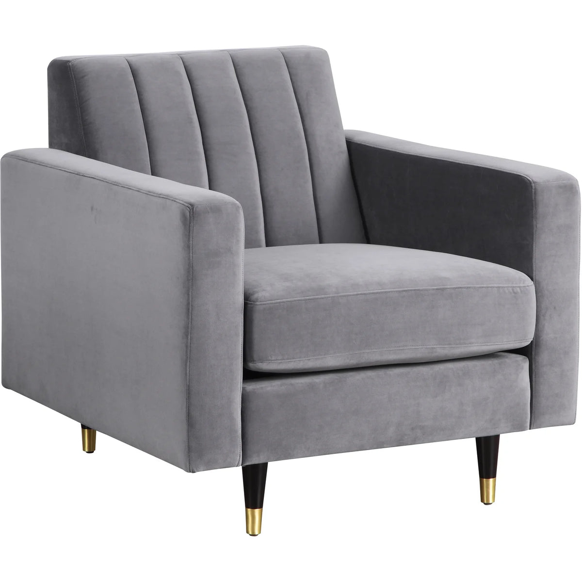 Grey Velvet Chair J672186