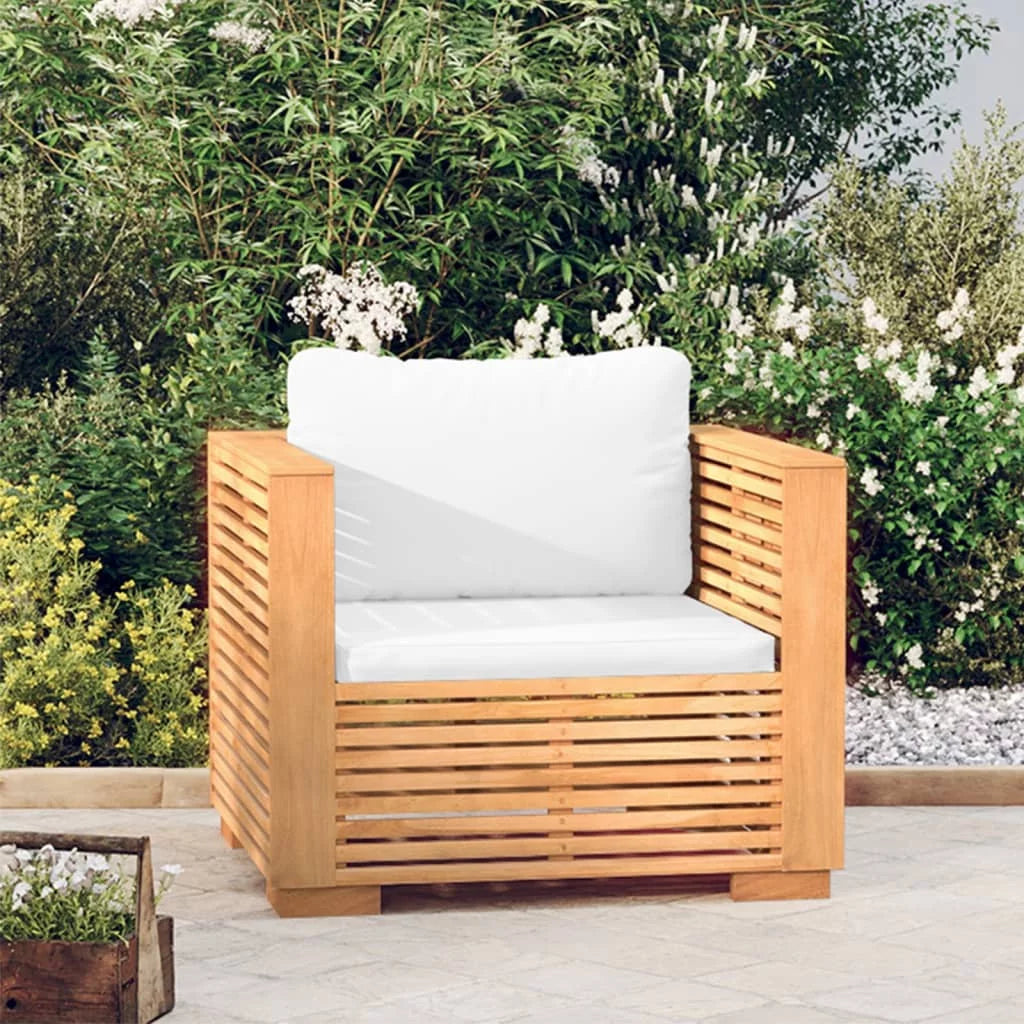 Teak Patio Sofa Chair with Cushions U75188