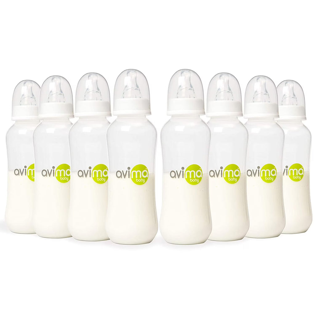 10 oz Anti Colic Baby Bottles, BPA Free, Standard Neck, Medium Flow Nipples (Set of 8) T956972
