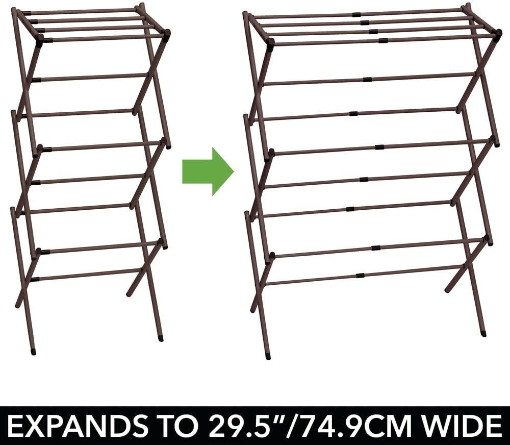 Bronze Tall Foldable Laundry Drying Rack H589517