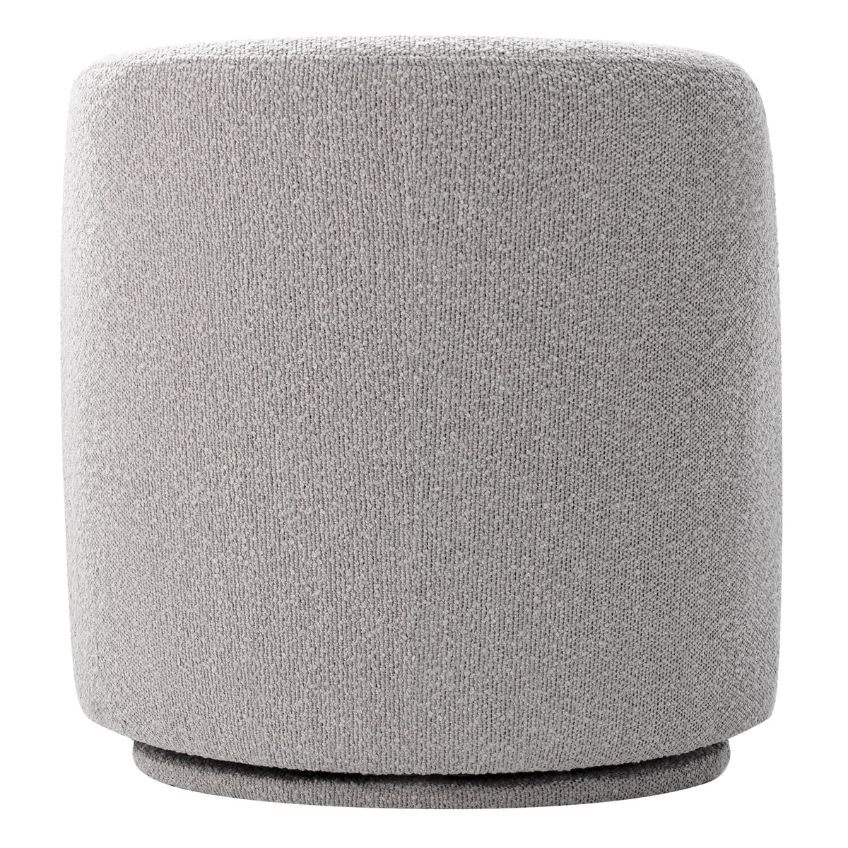 White Boucle Fabric Barrel Accent Chair G276122
