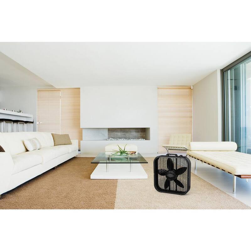 Black 3 Speed Box Fan R84148